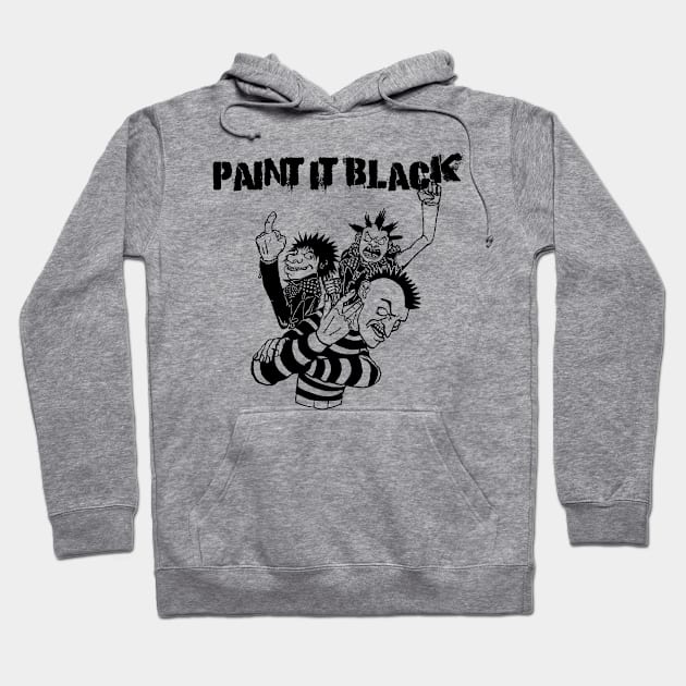 Punk Rock Man Of Paint It Black Hoodie by samsa